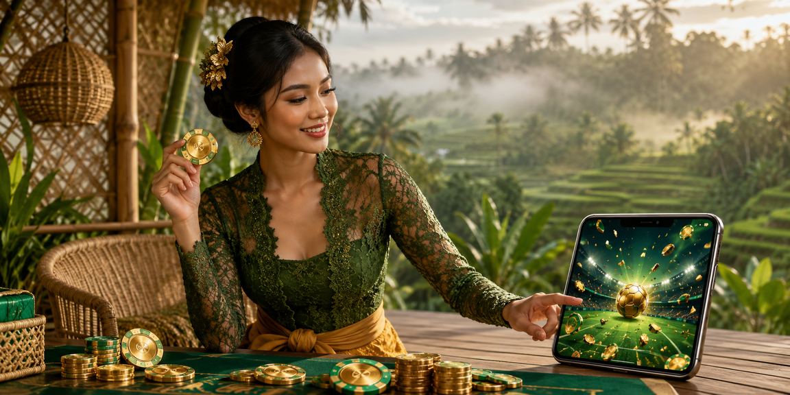 Suasana festival perayaan dengan orang mengakses taruhan mobile di lapak89
