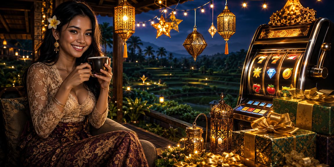 Pengguna Indonesia memainkan slot online lapak89 di kafe sambil minum kopi